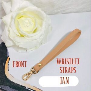WRISTLET STRAP LEATHER BEIGE/CREAM